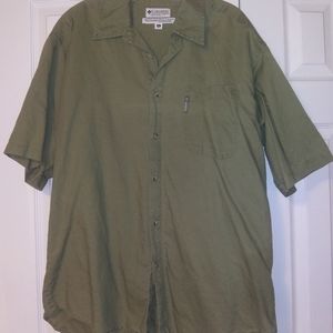 Mens Green Columbia Button Down